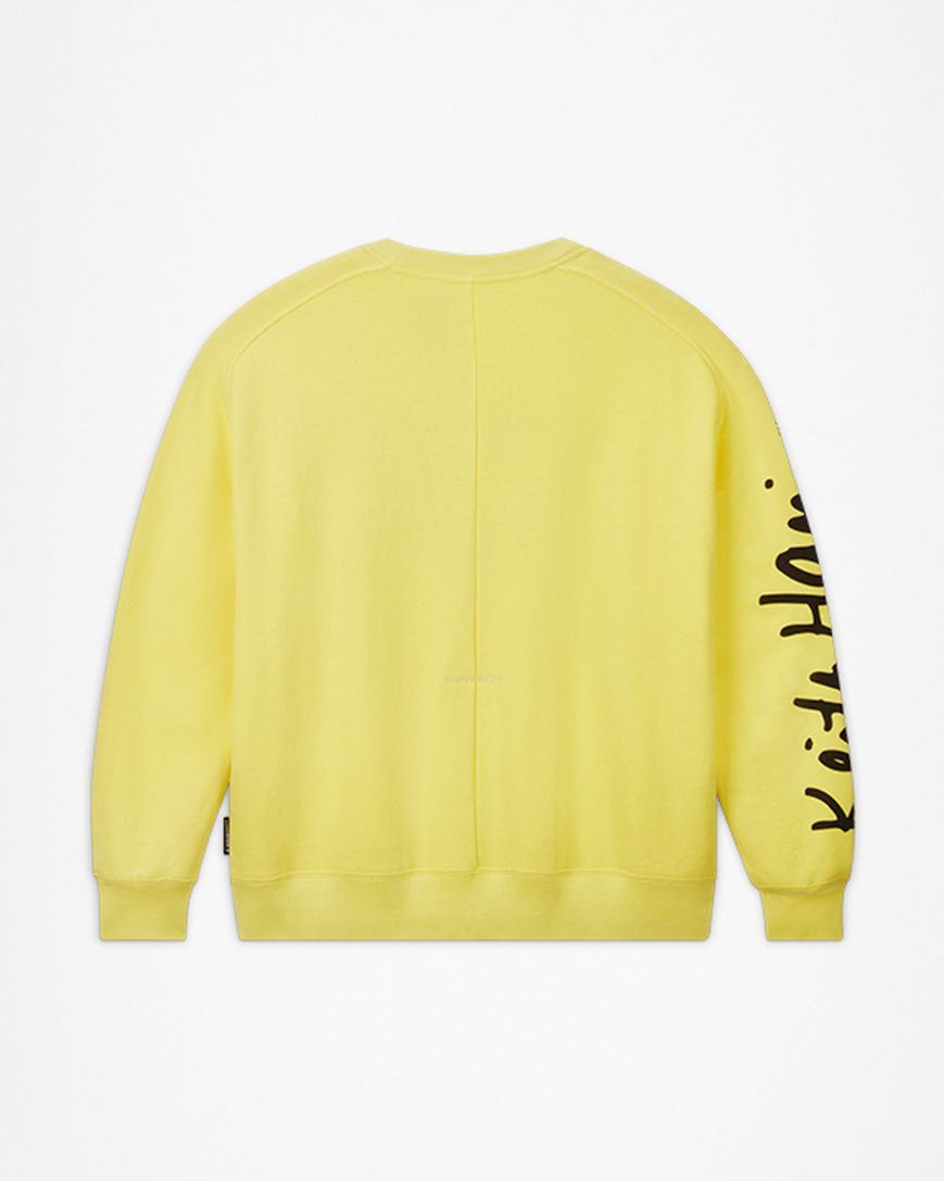 Women's Converse x Keith Haring Shapes Sweatshirts Yellow | AU 106C5Q